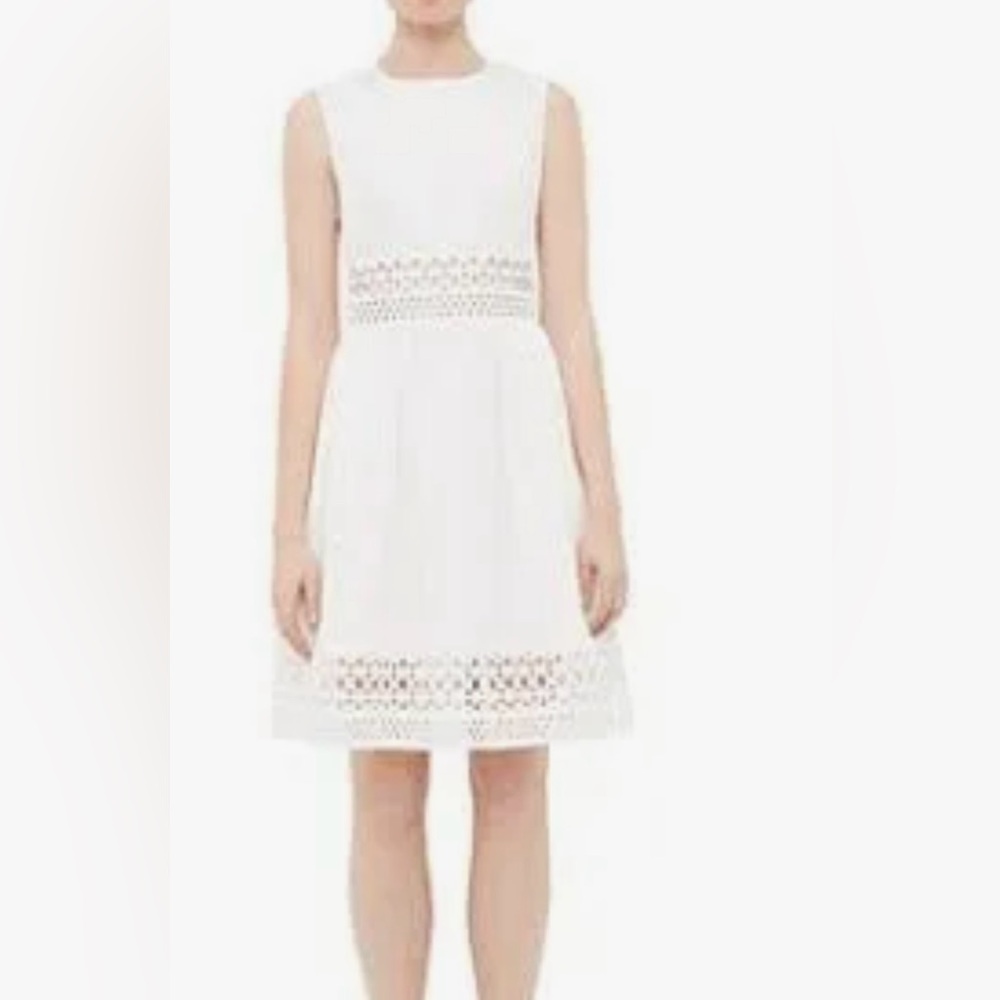 Ted Baker White Midi Dress XS (1)
